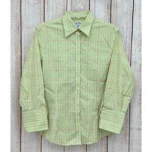 Brooks Brothers Green Plaid Button Down Shirt